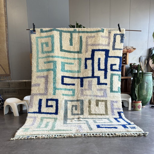 Modern Moroccan Berber Wool Rug