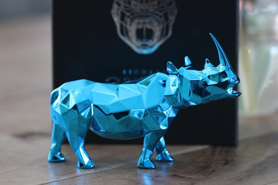 Image 1 of Richard Orlinski Rhino Spirit Azur