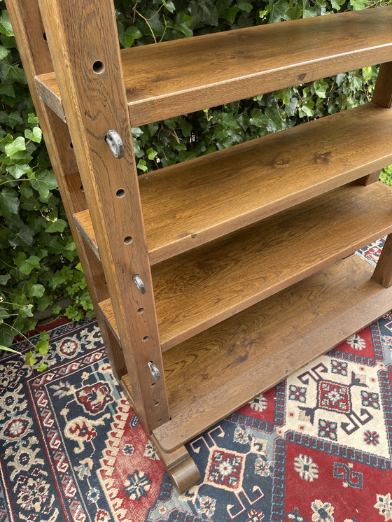 Image 1 of Wabi-Sabi Brutalist Solid Oak Wall Unit/Bookcase