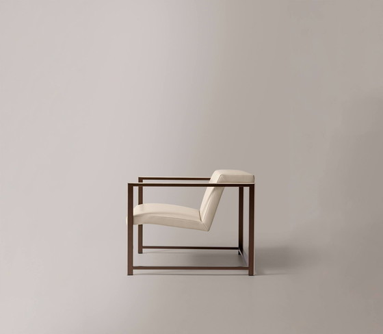 Image 1 of 2 Rivolta "Ego" White Leather Armchairs