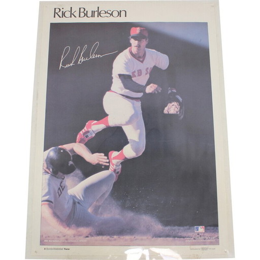 Pintura vintage de Rick Burleson en papel y plástico, EE. UU., 1978