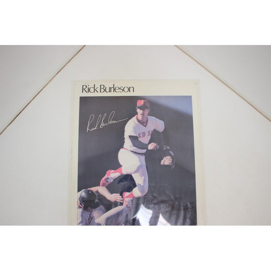 Image 1 of Vintage Rick Burleson painting in paper and plastic, USA 1978