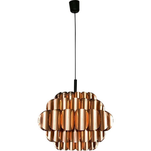 Mid-century copper pendant lamp by Thorsten Orrling for Temde, 1950s