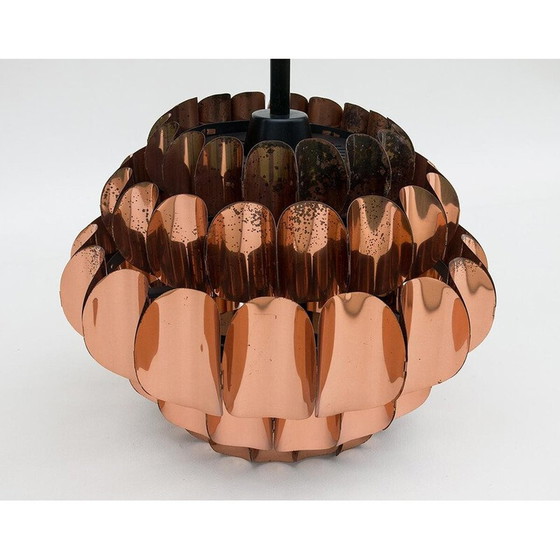 Image 1 of Mid-century copper pendant lamp by Thorsten Orrling for Temde, 1950s