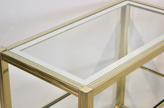 Image 1 of Pierre Vandel Brass and Chrome Bar Cart, France 1970s