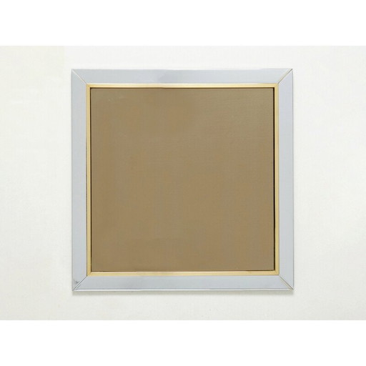 Specchio vintage in ottone cromato Belgo, anni '70