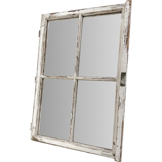 Image 1 of Vintage wooden window transformed into a mirror