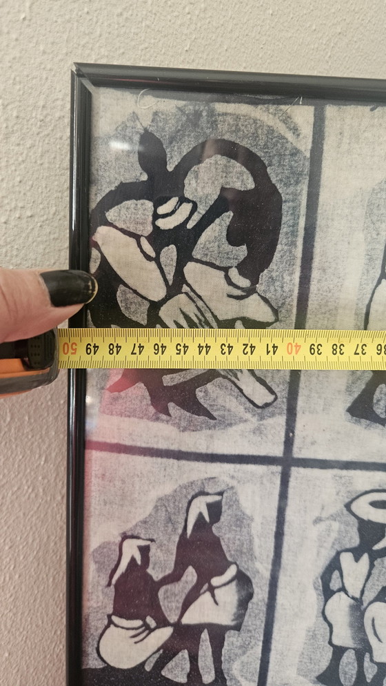 Image 1 of Batik africano dell'unità in bianco e nero