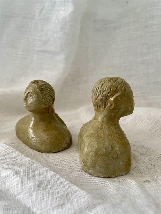 Image 1 of Couple Of Handmade Ceramic Busts