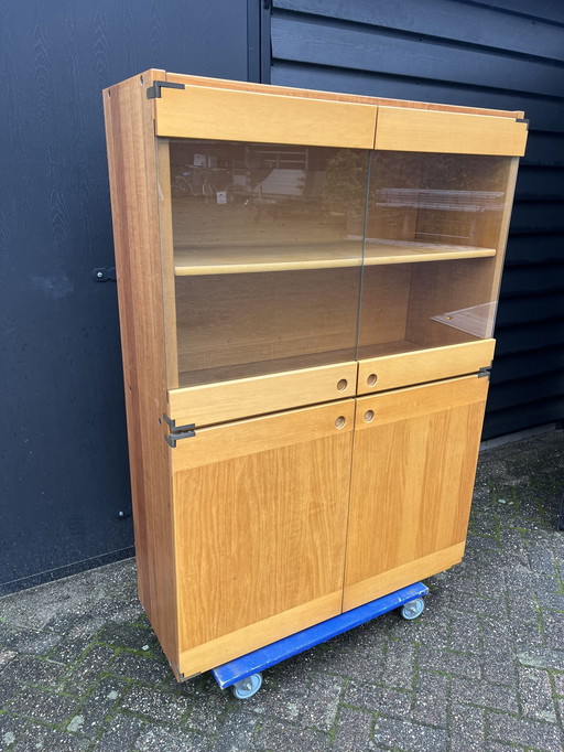 2X Birch Cabinet Ibisco 1970s, Italy