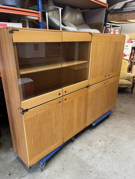 2X Birch Cabinet Ibisco 1970s, Italy