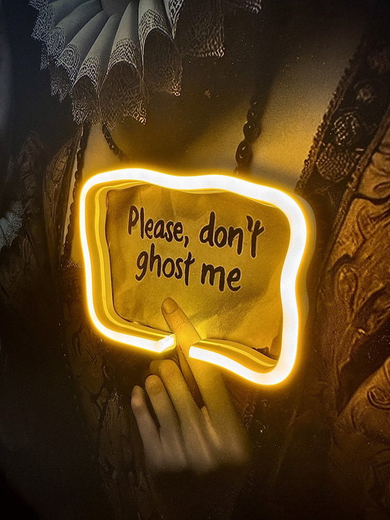 Image 1 of Please, Don'T Ghost Me! Pop Art Led Wall Art