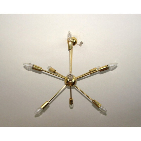 Image 1 of Lampadario vintage in ottone, 1970