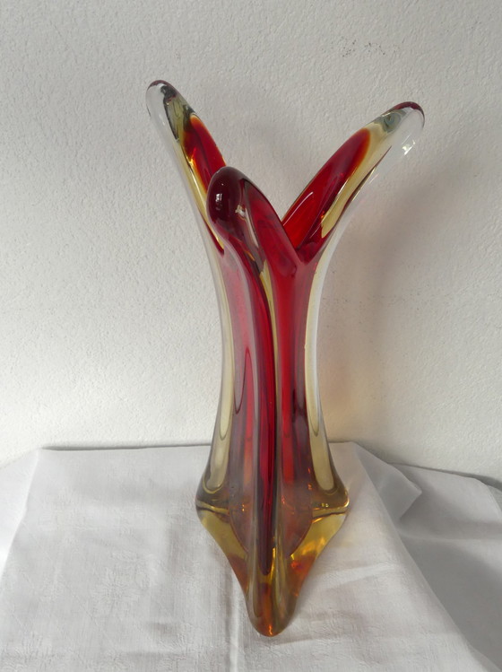 Image 1 of Vintage Sommerso Swung vase