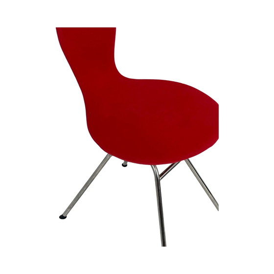 Image 1 of Olav Eldøy - Stokke - Desk Or Dining Chair - Model ‘Date’ - Red Upholstery