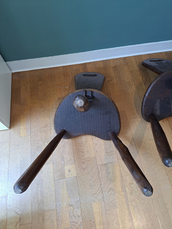 Image 1 of Pair Of Brutalist Stools