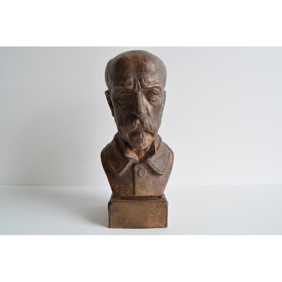Image 1 of Vintage Tomáš Garrigue Masaryk ceramic bust, 1950s