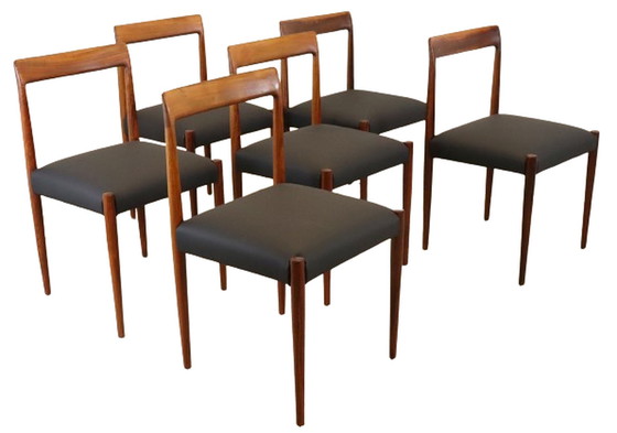 Image 1 of 6x Lübke chairs dining chairs 'Bernsburg' vintage