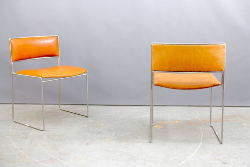 Mid-Century Dining chairs by Preben Fabricius & Jørgen Kastholm for Kill International, Set of 2