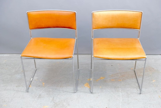 Image 1 of Mid-Century Dining chairs by Preben Fabricius & Jørgen Kastholm for Kill International, Set of 2