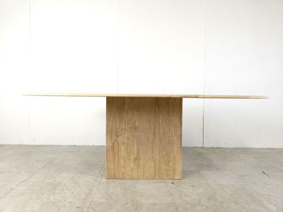 Image 1 of Vintage travertine dining table