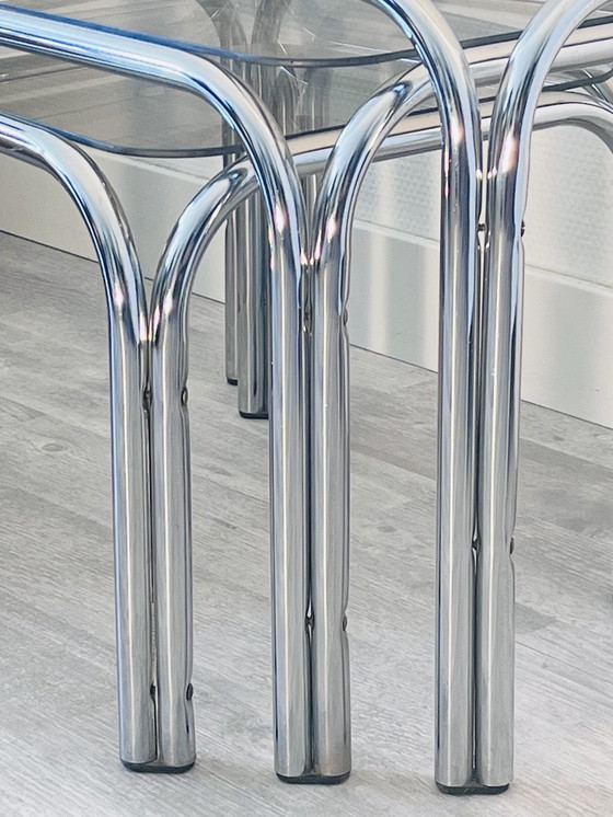 Image 1 of Vintage side tables chrome