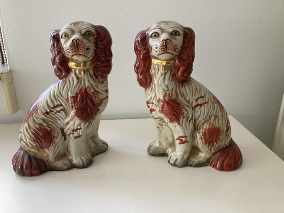 Image 1 of Chiens en pierre vintage