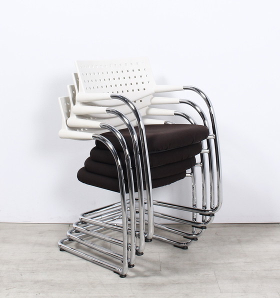 Image 1 of 4x Vitra Visavis cantilever chair