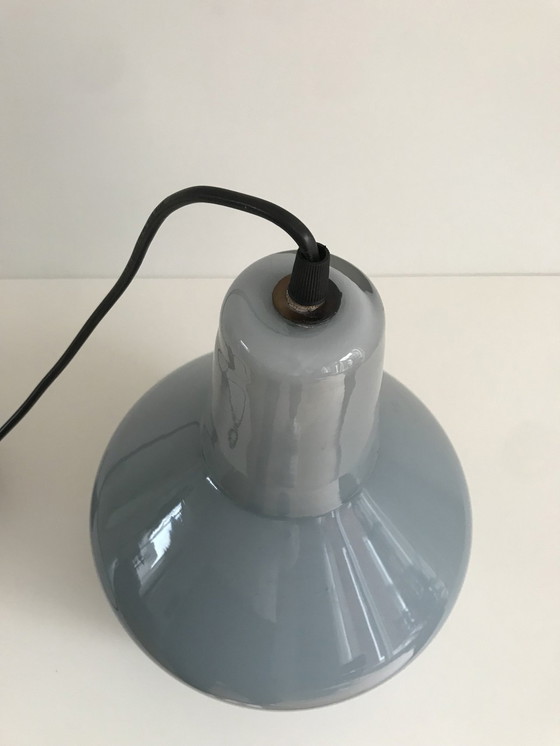 Image 1 of Lampe suspendue vintage en verre.