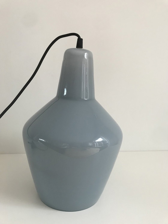 Image 1 of Lampe suspendue vintage en verre.