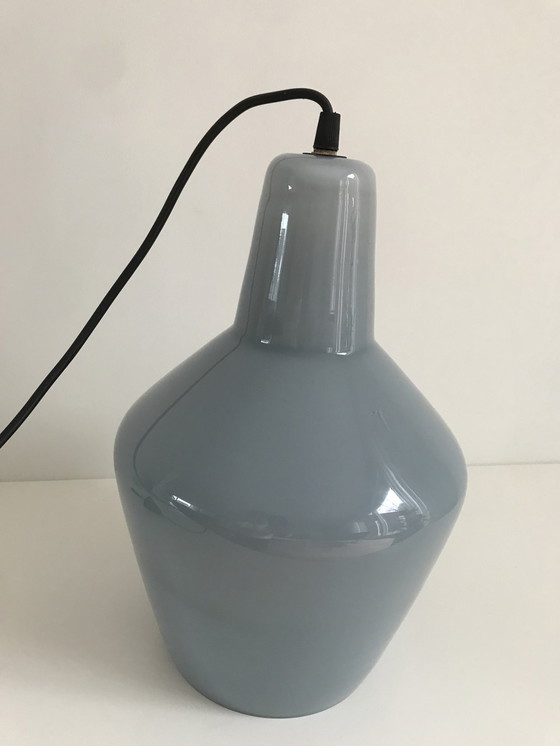 Image 1 of Lampe suspendue vintage en verre.