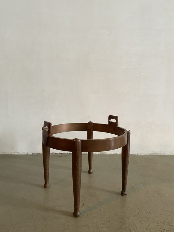 Image 1 of B.J. Hansen Low Stool with Reversible Table Top, Norway, 1960s