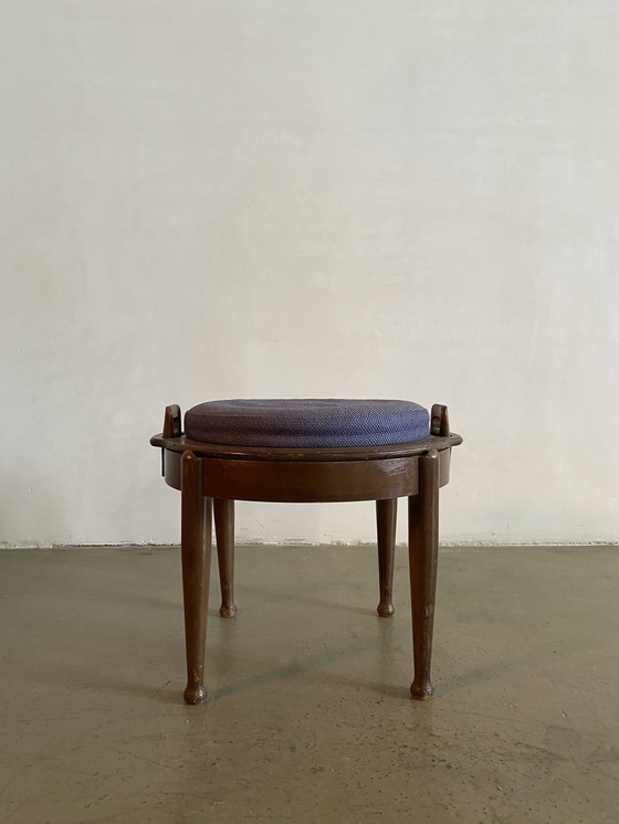 Image 1 of B.J. Hansen Low Stool with Reversible Table Top, Norway, 1960s