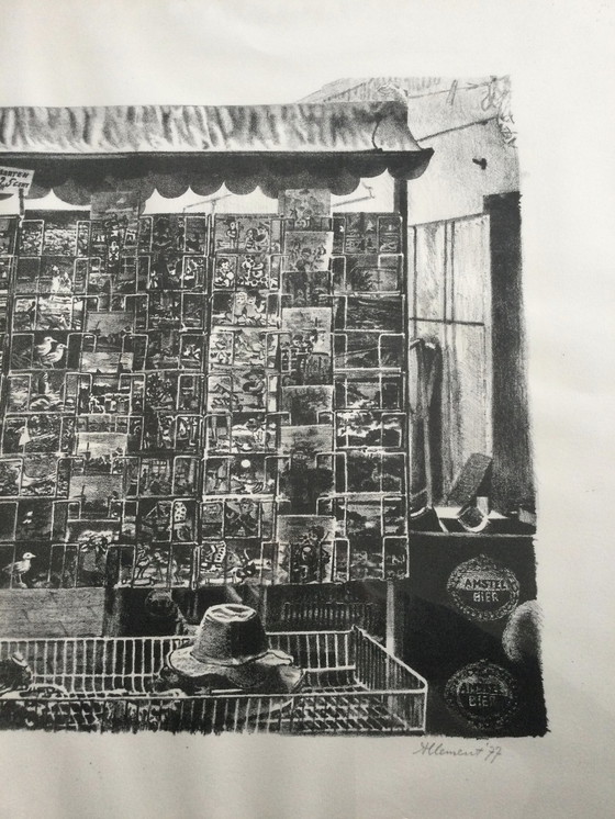 Image 1 of A. Clement - Market stall - lithograph