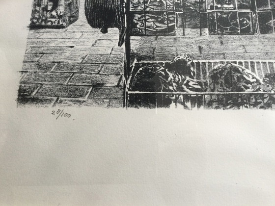 Image 1 of A. Clement - Market stall - lithograph