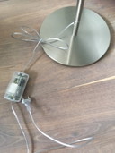Lampadaire Prandina avec abat-jour en verre blanc