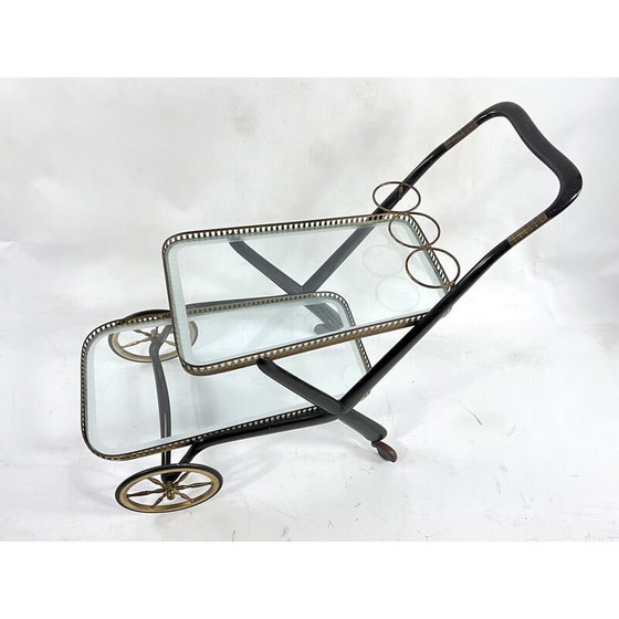 Image 1 of Mid-century serving bar trolley by Cesare Lacca, Italy 1950s