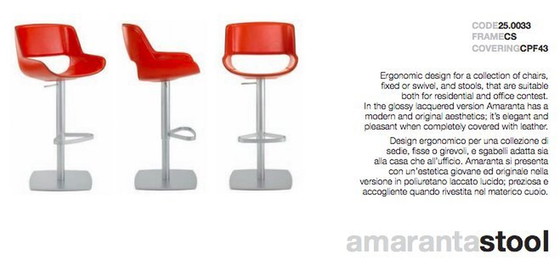 Image 1 of 4x Enrico Pellizzoni Amaranta | Swivel Stools