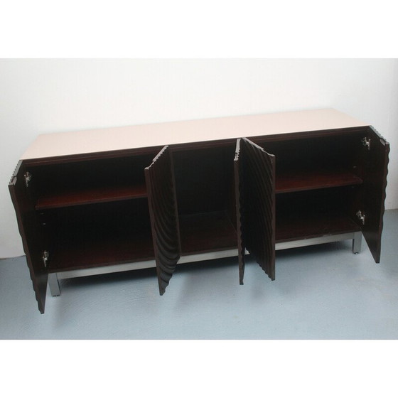 Image 1 of Vintage lowboard in silver metal, 1970s