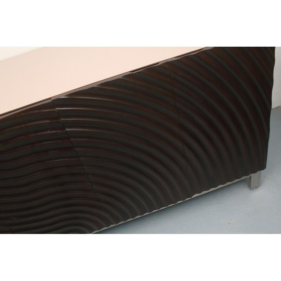 Image 1 of Vintage lowboard in silver metal, 1970s