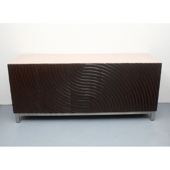 Image 1 of Vintage lowboard in silver metal, 1970s