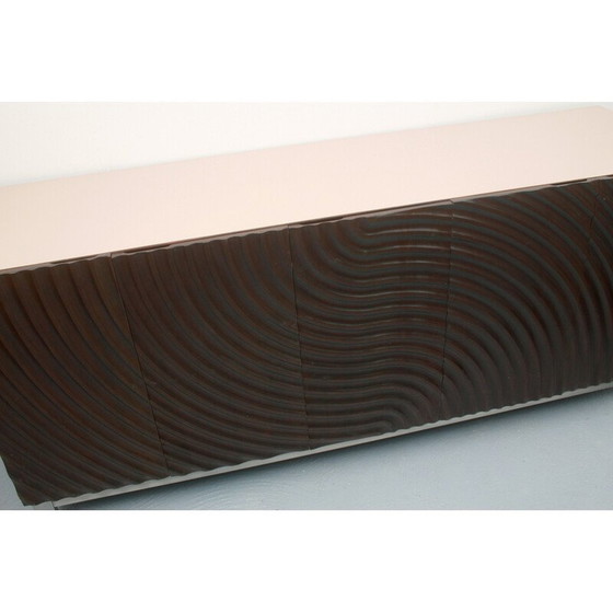 Image 1 of Vintage lowboard in silver metal, 1970s