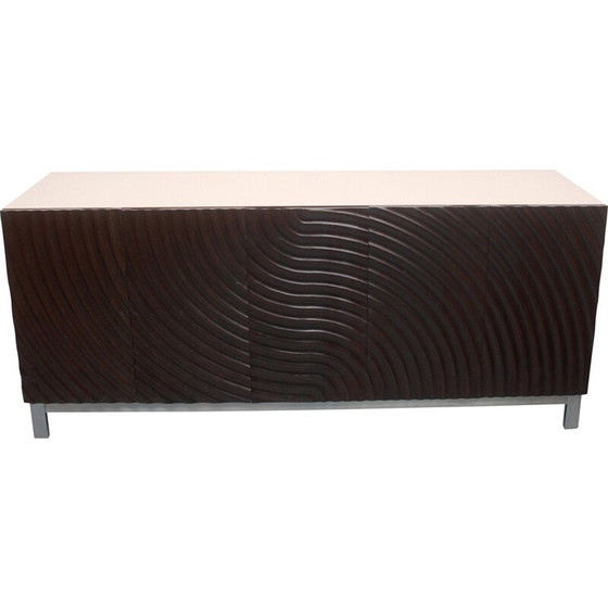 Image 1 of Vintage lowboard in silver metal, 1970s