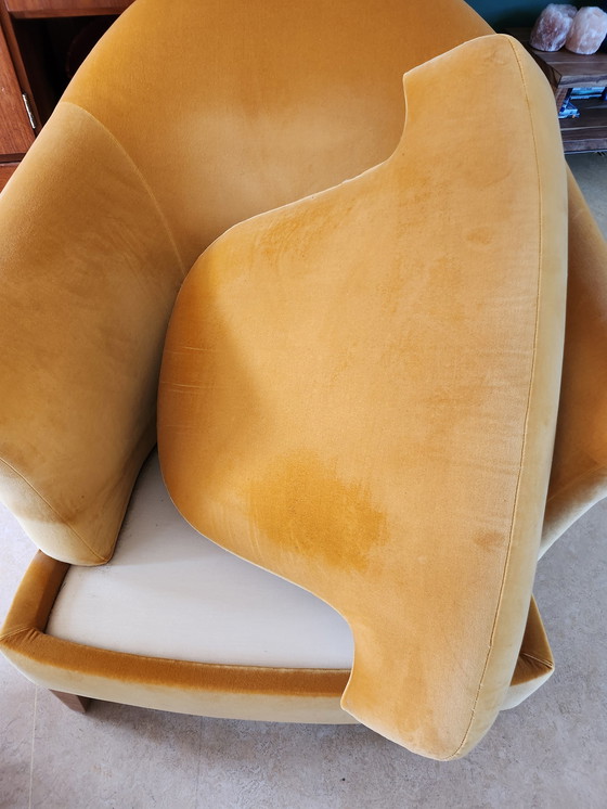 Image 1 of 2x Bielefelder velvet armchair