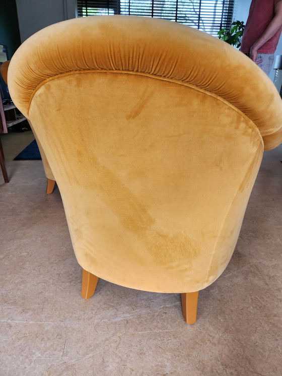 Image 1 of 2x Bielefelder velvet armchair