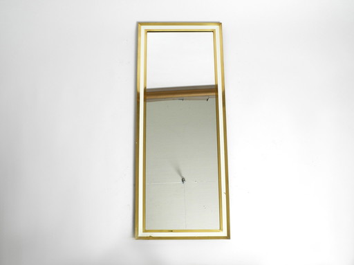 Heavy 1960s Mid Century XXL brass wall mirror by Münchener Zierspiegel 