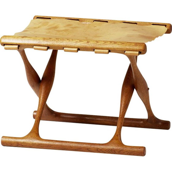 Image 1 of Vintage Guldhoj stool by Poul Hundevad, Denmark 1948