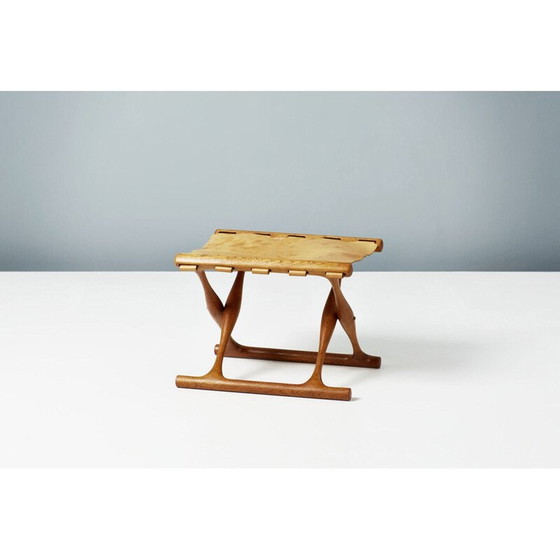 Image 1 of Vintage Guldhoj stool by Poul Hundevad, Denmark 1948