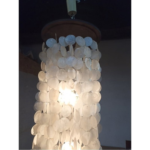 Vintage mother-of-pearl pendant lamp, 1970