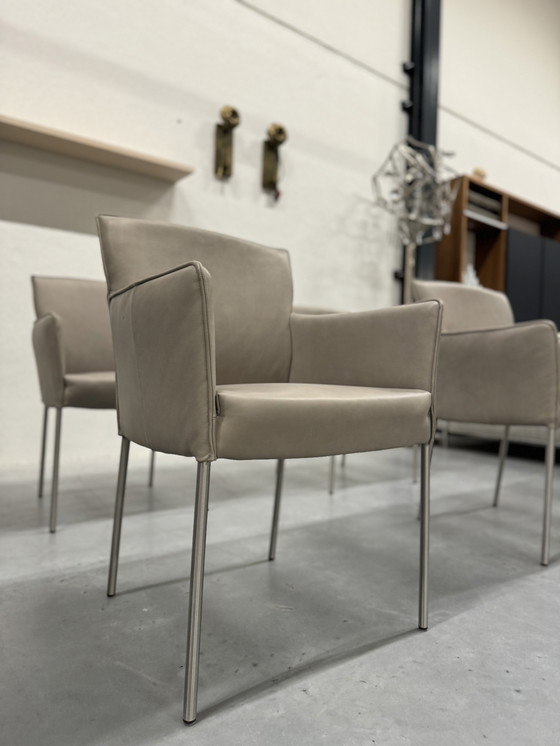 Image 1 of 6 Design On Stock Amra Dining Chairs Gray Leather